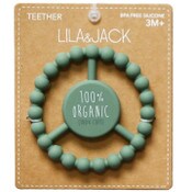 Wholesale - 1pc Silicone Peace Teether - Hunter Green "100% Organic" C/P 100, UPC: 195010015936